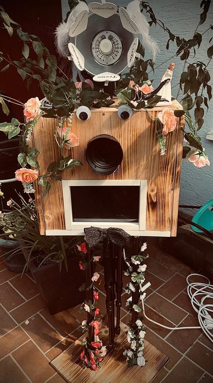 Die selbstgebaute KreativBlick-Fotobox aus Holz